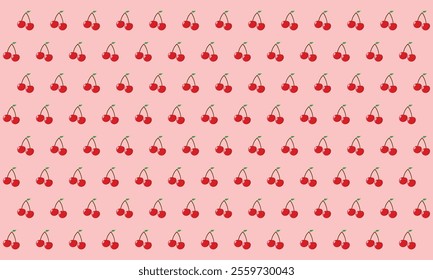 Cherry fruit background, red and pink cherry pattern background