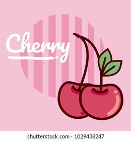 Cherry fruit cartoon