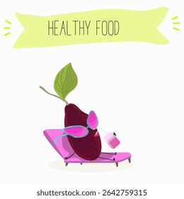 Cherry, fruit, dogwood, cornelian, cornus, funny cheerful characters. Vector hand drawn  illistration.