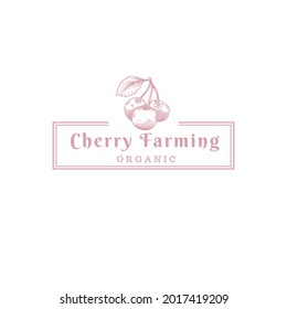 cherry fruit farm store logo