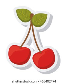 cherry fruit fresh isolated icon vector illustration design