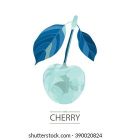 Cherry. Fruit in a geometric style