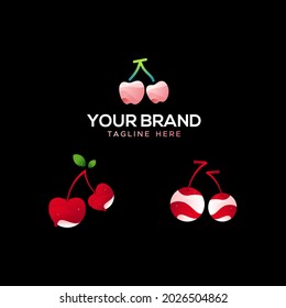 Marca de gradiente de frutas de cerezo para empresa