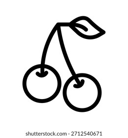 Vector de icono gráfico de fruta de cereza