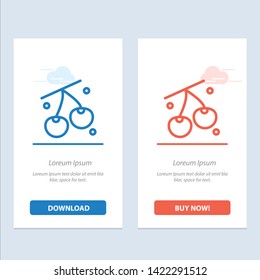 Cherry, Fruit, Healthy, Easter  Blue and Red Download and Buy Now web Widget Card Template