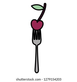 Cherry fruit icon