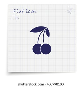 Cherry fruit icon.