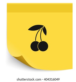 Cherry fruit icon.