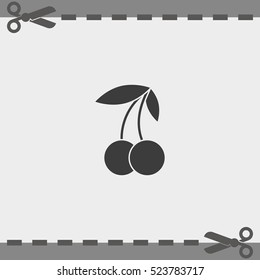 Cherry fruit icon.
