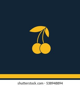 Cherry fruit icon.