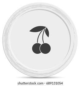 Cherry fruit icon.