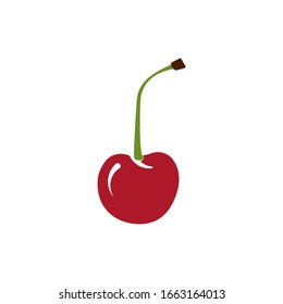 Cherry fruit icon. High vitamins and minerals, especially potassium are associated with a reduced risk of heart disease and stroke