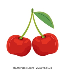 cherry fruit icon isolated style