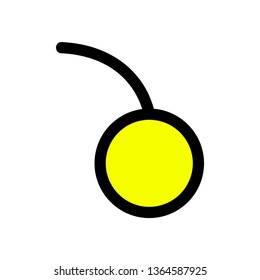 Cherry fruit icon - linear fill Vector - Vector