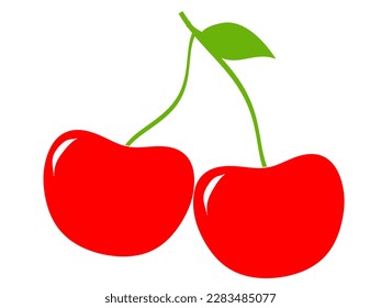 Icono de cerezo en fondo blanco. Ilustración del vector