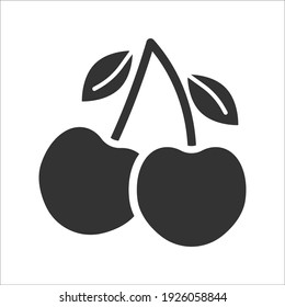 Cherry Fruit Icon, Vector Graphics