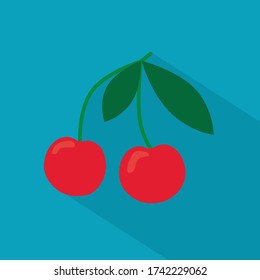 cherry fruit icon- vector illustration