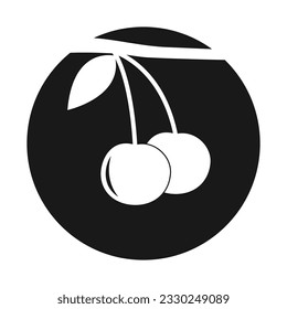 cherry fruit icon vector illustration design