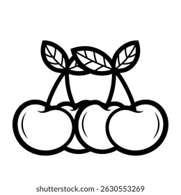 cherry fruit icon vector illustration design