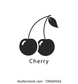 Cherry fruit icon vector illustration.