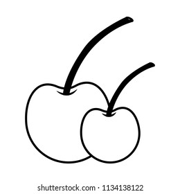 cherry fruit isolated icon