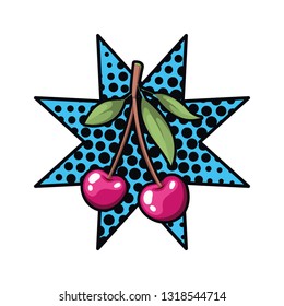 cherry fruit isolated icon