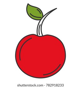 cherry fruit isolated icon