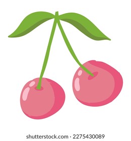 cherry fruit isolated icon design