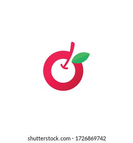 
Cherry fruit logo Premium Vector