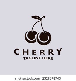 Cherry Fruit logo, vector illustration, Fruit business Design