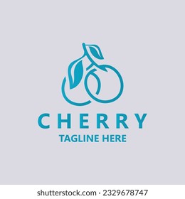 Cherry Fruit logo, vector illustration, Fruit business Design