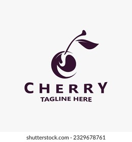 Cherry Fruit logo, vector illustration, Fruit business Design