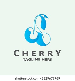 Cherry Fruit logo, vector illustration, Fruit business Design