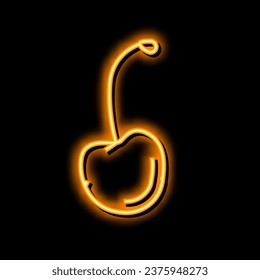 cherry fruit neon light sign vector. cherry fruit illustration
