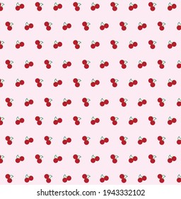 Cherry fruit pattern vector illustration