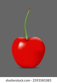 Cherry fruit realistic red color for decoration