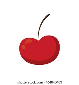 cherry fruit red food product icon. Isolated and flat illustration. Vector graphic