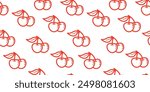 Cherry Fruit Seamless pattern Background. Cherry Fruit Motif Seamless Background. Cherry Fruit Pattern Seamless Design. Seamless Cherry Fruit Pattern Background. 