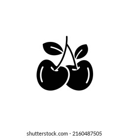 Fruto de la cereza simple icono plano