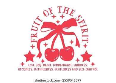 Cherry Fruit of the Spirit EPS T-shirt Design