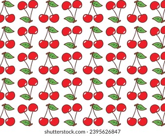 cherry fruit vector design.design background. vector illustration