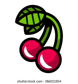 Cherry Fruit Vector Icon