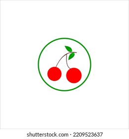 Frutos del cerezo, plantilla de diseño de vectores de iconos e ilustración con trazo editable
Logotipo Frutos cereza , diseño vectorial e ilustración con trazo editable