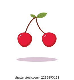 Cherry fruits illustration design template