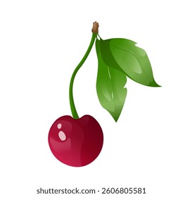 Cherry in game design. For sticker and t shirt design, posters, logos, labels, banners, stickers, product packaging design, etc