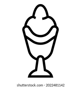 Cherry gelato icon outline vector. Ice cream. Cold dessert