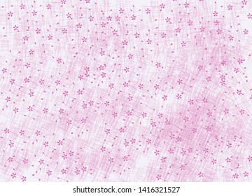 Cherry greeting cards background.Falling Pink Flower Petal Confetti Vector. Floral isolated pattern on transparent background. Flying spring blossom petals, flower petals border, cherry bloom petals. 