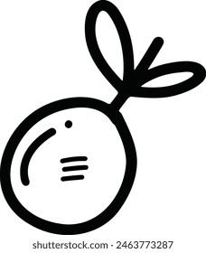 The cherry Hand drawn illustrations in line art style