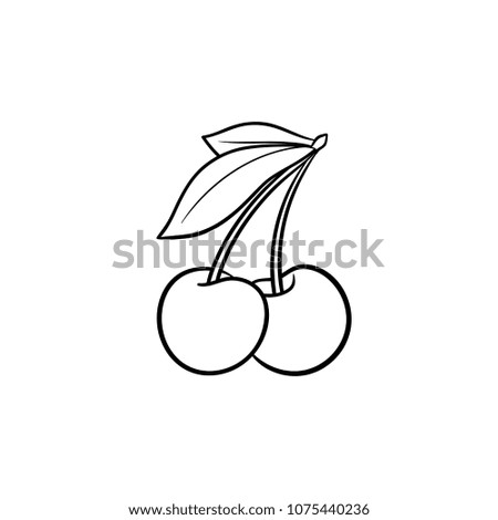 Similar – Image, Stock Photo Hand with cherry on purple background with copy space