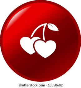 cherry heart button